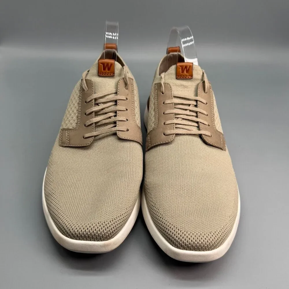 Wolf & Shepherd SwiftKnit Men's 11 Desert Tan Mesh Low Derby Sneakers Shoes